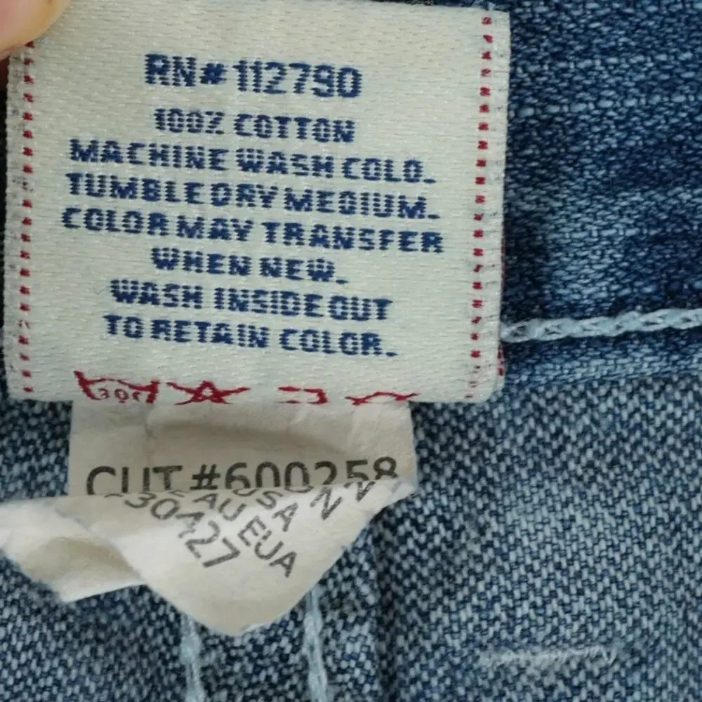 True Religion Jeans Mens 33x30 (Fit 32x28) Micky Big T Skinny World Tour‎